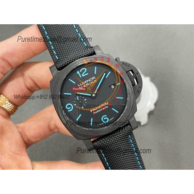 PAM01661 Luminor Marina Carbotech P9010 Automatic Mens Watch VSF 1:1 Best Edition Black Kevlar Composite Strap