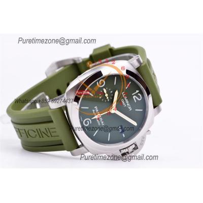 PAM01056 Luminor 1950 GMT P9011 Automatic Mens Watch VSF 1:1 Best Edition Green Dial Rubber Strap