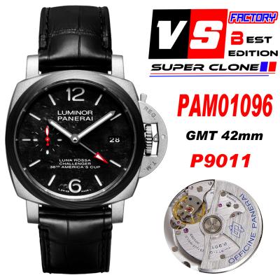 PAM01096 Luminor Luna Rossa GMT P9011 Automatic Me...