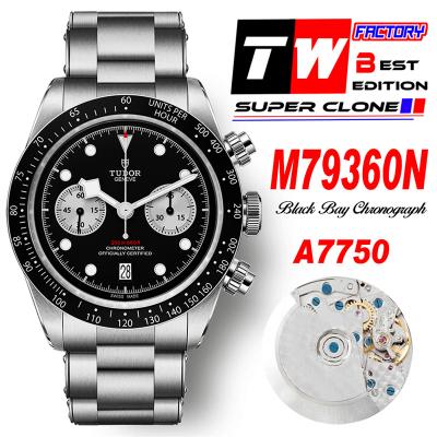 M79360N BLACK BAY CHRONO Automatic Chronograph Mens Watch TWF Black Dial Stainless Steel Bracelet Super Clone