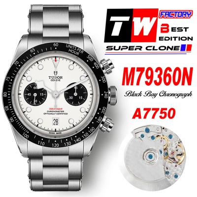 M79360N BLACK BAY CHRONO Automatic Chronograph Mens Watch TWF White Dial Stainless Steel Bracelet Super Clone