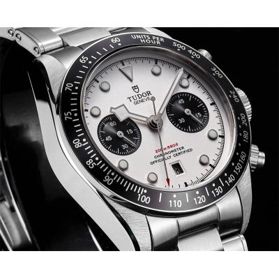 M79360N BLACK BAY CHRONO Automatic Chronograph Mens Watch TWF White Dial Stainless Steel Bracelet Super Clone