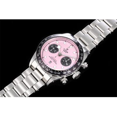 M79360N BLACK BAY CHRONO Automatic Chronograph Mens Watch TWF Pink Dial Stainless Steel Bracelet Super Clone