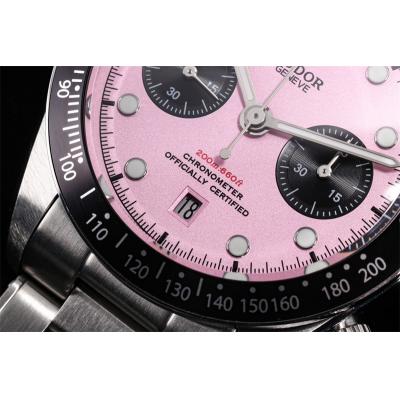 M79360N BLACK BAY CHRONO Automatic Chronograph Mens Watch TWF Pink Dial Stainless Steel Bracelet Super Clone