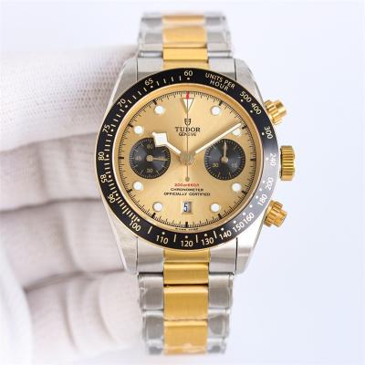 M79363N BLACK BAY CHRONO Automatic Chronograph Mens Watch TWF Two Tone Gold Dial Stainless Steel Bracelet Super Clone