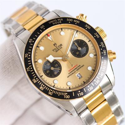 M79363N BLACK BAY CHRONO Automatic Chronograph Mens Watch TWF Two Tone Gold Dial Stainless Steel Bracelet Super Clone