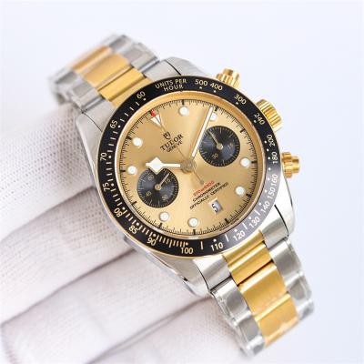 M79363N BLACK BAY CHRONO Automatic Chronograph Mens Watch TWF Two Tone Gold Dial Stainless Steel Bracelet Super Clone