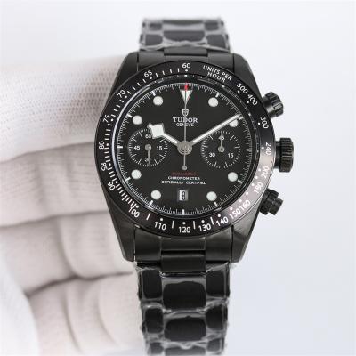 M79360DK BLACK BAY CHRONO Automatic Chronograph Mens Watch TWF All Black Dial Stainless Steel Bracelet Super Clone