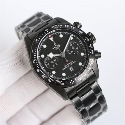 M79360DK BLACK BAY CHRONO Automatic Chronograph Mens Watch TWF All Black Dial Stainless Steel Bracelet Super Clone