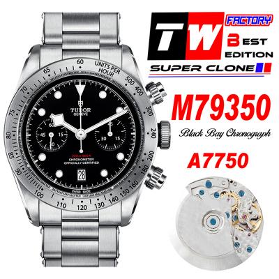 M79350 BLACK BAY CHRONO Automatic Chronograph Mens Watch TWF Black Dial Stainless Steel Bracelet Super Clone