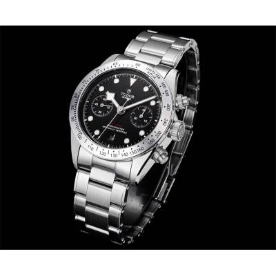 M79350 BLACK BAY CHRONO Automatic Chronograph Mens Watch TWF Black Dial Stainless Steel Bracelet Super Clone