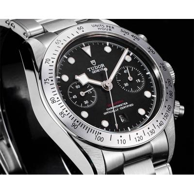 M79350 BLACK BAY CHRONO Automatic Chronograph Mens Watch TWF Black Dial Stainless Steel Bracelet Super Clone