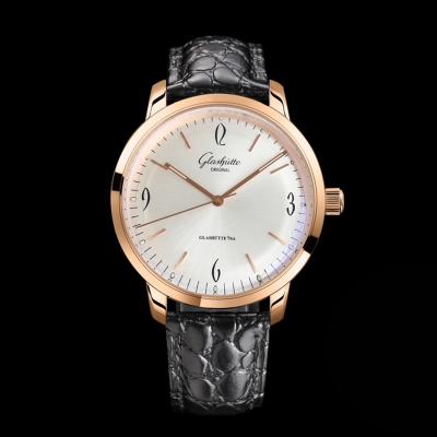 Senator Sixties A3952 Automatic Mens Watch1-39-52-01-01-04 TWF Best Edition Rose Gold Silver Dial Black Leather