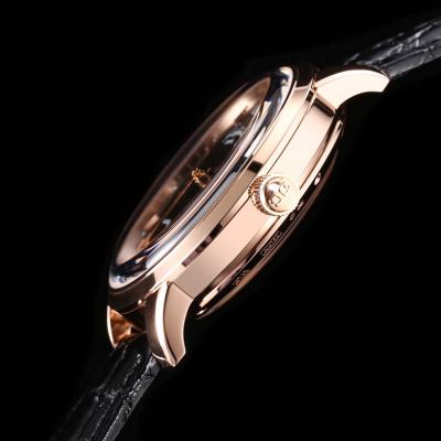 Senator Sixties A3952 Automatic Mens Watch1-39-52-01-01-04 TWF Best Edition Rose Gold Silver Dial Black Leather