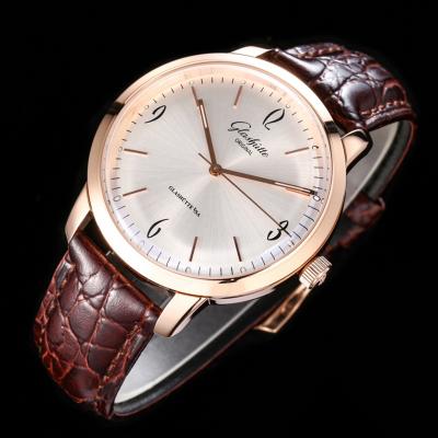 Senator Sixties A3952 Automatic Mens Watch1-39-52-01-01-04 TWF Best Edition Rose Gold Silver Dial Black Leather