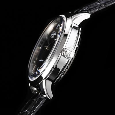 Senator Sixties A3952 Automatic Mens Watch 1-39-52-01-02-04 TWF Best Edition Steel Silver YG Dial Black Leather