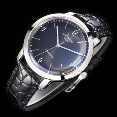 Senator Sixties A3952 Automatic Mens Watch 1-39-52-01-02-04 TWF Best Edition Steel Silver RG Dial Black Leather