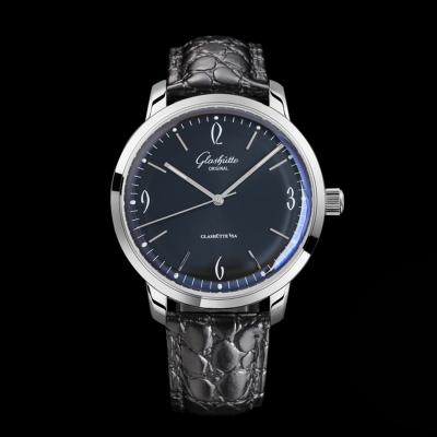 Senator Sixties A3952 Automatic Mens Watch 1-39-52-01-02-04 TWF Best Edition Steel Silver RG Dial Black Leather