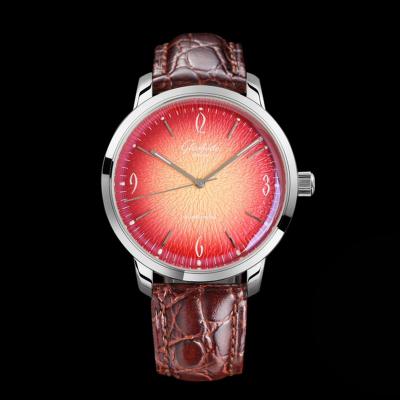 Senator Sixties A3952 Automatic Mens Watch 1-39-52-07-02-01 TWF Best Edition Steel Iconic Red Dial Brown Leather