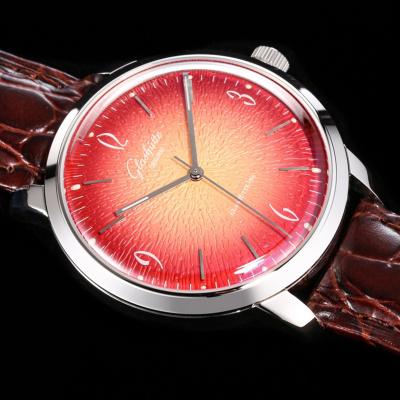 Senator Sixties A3952 Automatic Mens Watch 1-39-52-07-02-01 TWF Best Edition Steel Iconic Red Dial Brown Leather