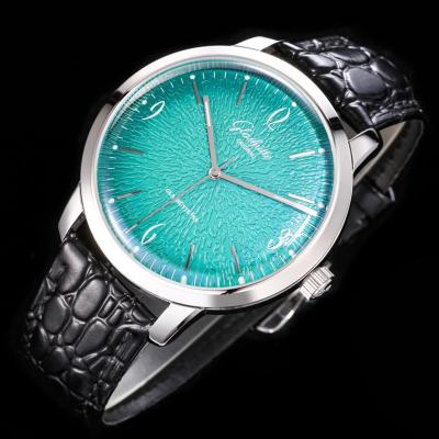 Senator Sixties A3952 Automatic Mens Watch 1-39-52-03-02-04 TWF Best Edition Steel Green Dial Black Leather