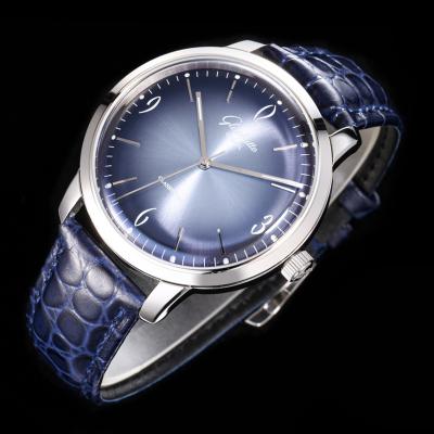 Senator Sixties A3952 Automatic Mens Watch 1-39-52-14-02-04 TWF Best Edition Steel Glacier Blue Dial Black Leather