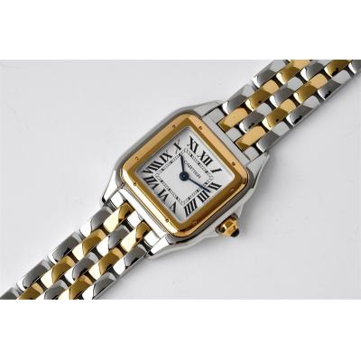 W2PN0006 Swiss Ronda Quartz Ladies Watch BVF 22mm Small Two Tone YG White Dial SS Bracelet Best Ediiton