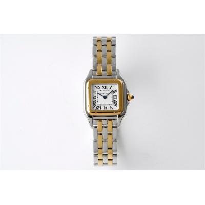 W2PN0006 Swiss Ronda Quartz Ladies Watch BVF 22mm Small Two Tone YG White Dial SS Bracelet Best Ediiton