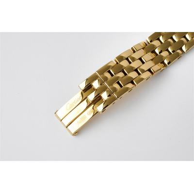 WGPN0008 Swiss Ronda Quartz Ladies Watch BVF 22mm Small Yellow Gold White Dial SS Bracelet Best Ediiton