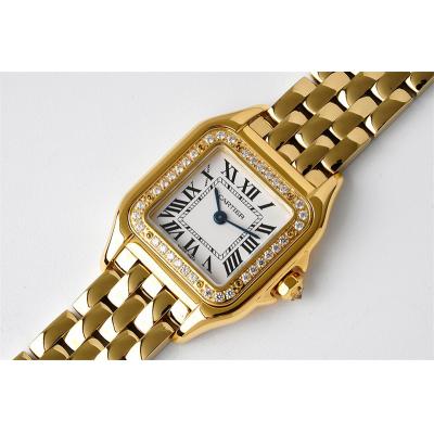 WJPN0015 Swiss Ronda Quartz Ladies Watch BVF 22mm Small Diamonds Bezel YG White Dial SS Bracelet Best Ediiton