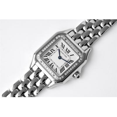 W4PN0008 Swiss Ronda Quartz Ladies Watch BVF 27mm Medium Diamonds Bezel White Dial SS Bracelet Best Ediiton