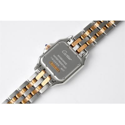 W3PN0007 Swiss Ronda Quartz Ladies Watch BVF 27mm Medium Diamonds Bezel Two Tone RG White Dial SS Bracelet Best Ediiton