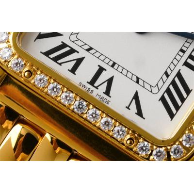 WJPN0016 Swiss Ronda Quartz Ladies Watch BVF 27mm Medium Diamonds Bezel YG White Dial SS Bracelet Best Ediiton