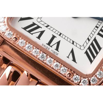 WJPN0009 Swiss Ronda Quartz Ladies Watch BVF 27mm Medium Diamonds Bezel RG White Dial SS Bracelet Best Ediiton