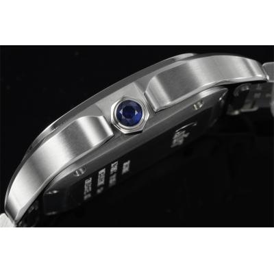 Santos WSSA0063 M9015 Automatic Ladies Watch Best Edition BVF Medium 35mm Blue Dial SS Bracelet