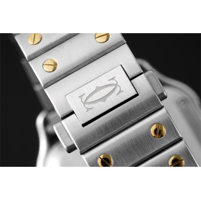 Santos W2SA0007 M9015 Automatic Ladies Watch Best Edition BVF Medium 35mm Two Tone YG White Dial SS Bracelet