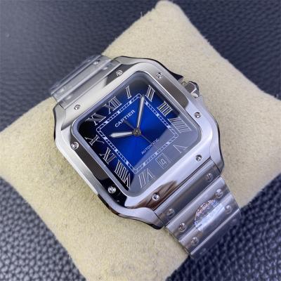 Santos WSSA0030 M9015 Automatic Mens Watch Best Edition BVF Large 39.8mm Blue Dial SS Bracelet