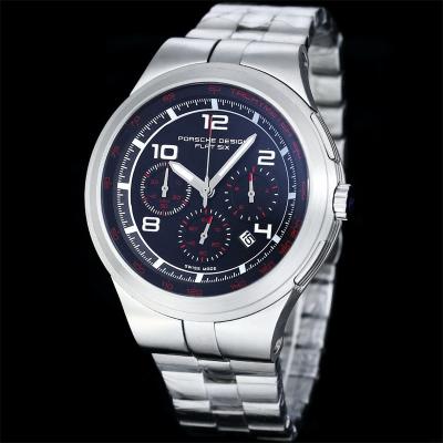 Porsche Design Chronotimer Collection Japan quartz chronograph Mens Watch Blue Dial SS Bracelet Stopwatch