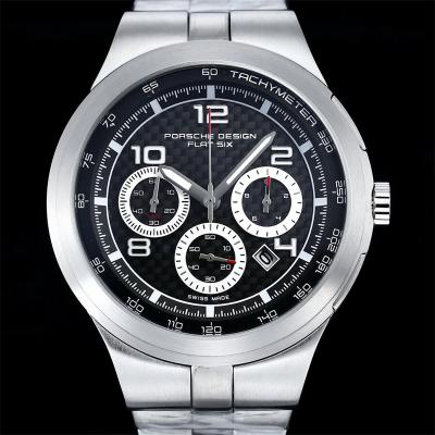 Porsche Design Chronotimer Collection Japan quartz chronograph Mens Watch Blue Dial SS Bracelet Stopwatch