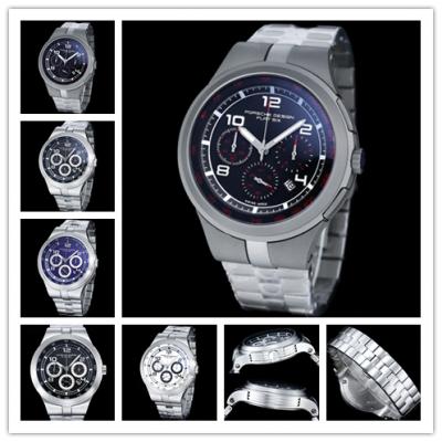 Porsche Design Chronotimer Collection Japan quartz chronograph Mens Watch Black Dial SS Bracelet Stopwatch