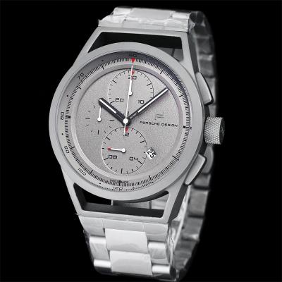 Porsche Design Chronotimer Collection Japan quartz chronograph Mens Watch Gray Dial SS Bracelet Stopwatch