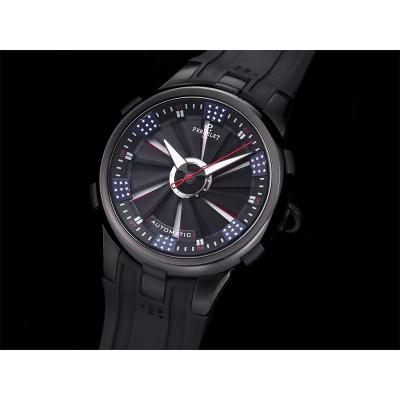 Turbine XL A4015/1 A23J Automatic Mens Watch America Limited Edition TWF DLC Black USA Flag Rotating Dial Rubbe