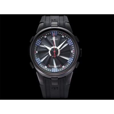 Turbine XL A4015/1 A23J Automatic Mens Watch America Limited Edition TWF DLC Black USA Flag Rotating Dial Rubbe