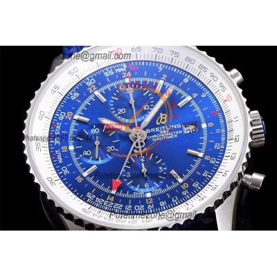 A2432212 Navitimer 1 World GMT A7750 Automatic Chronograph Mens Watch  Blue Dial Leather Strap Best Edition