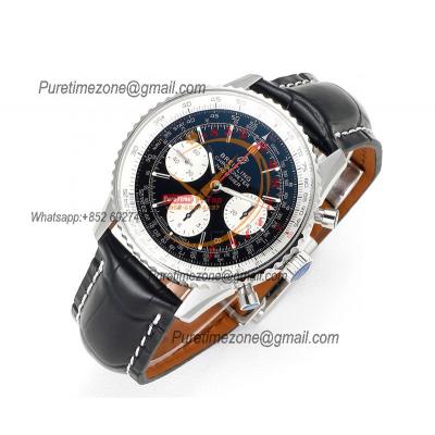 AB0121211B1X1 Navitimer A7750 Automatic Chronograph Mens Watch 43mm Black Dial Leather Strap Best Edition V2