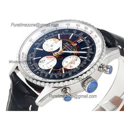 AB0121211B1X1 Navitimer A7750 Automatic Chronograph Mens Watch 43mm Black Dial Leather Strap Best Edition V2