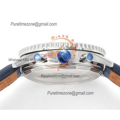 AB0121211B1X1 Navitimer A7750 Automatic Chronograph Mens Watch 43mm Blue Dial Leather Strap Best Edition V2