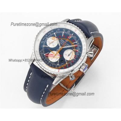 AB0121211B1X1 Navitimer A7750 Automatic Chronograph Mens Watch 43mm Blue Dial Leather Strap Best Edition V2