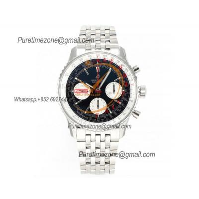 AB0121211B1X1 Navitimer A7750 Automatic Chronograph Mens Watch 43mm Black Dial SS Bracelet  Best Edition V2