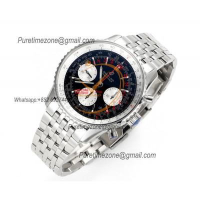 AB0121211B1X1 Navitimer A7750 Automatic Chronograph Mens Watch 43mm Black Dial SS Bracelet  Best Edition V2